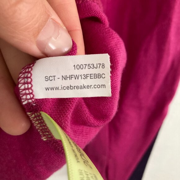 Icebreaker Women's Long Sleeve Tee - Pink - Picture 9 of 11